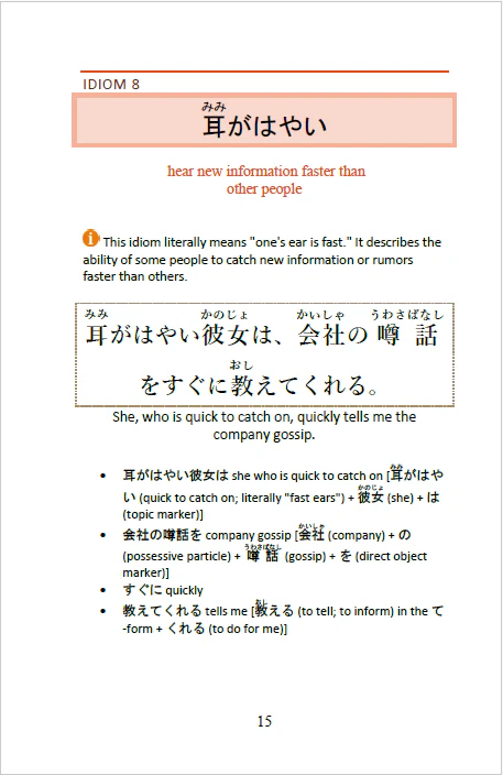 101 Common Japanese Idioms Volume 3 - Image 5